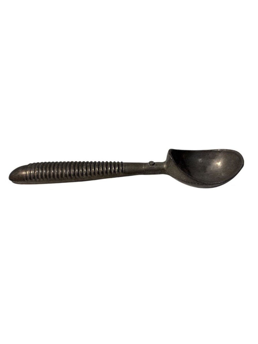 Vintage Metal Ice Cream Scoop With Ribbed Handle Taiwan